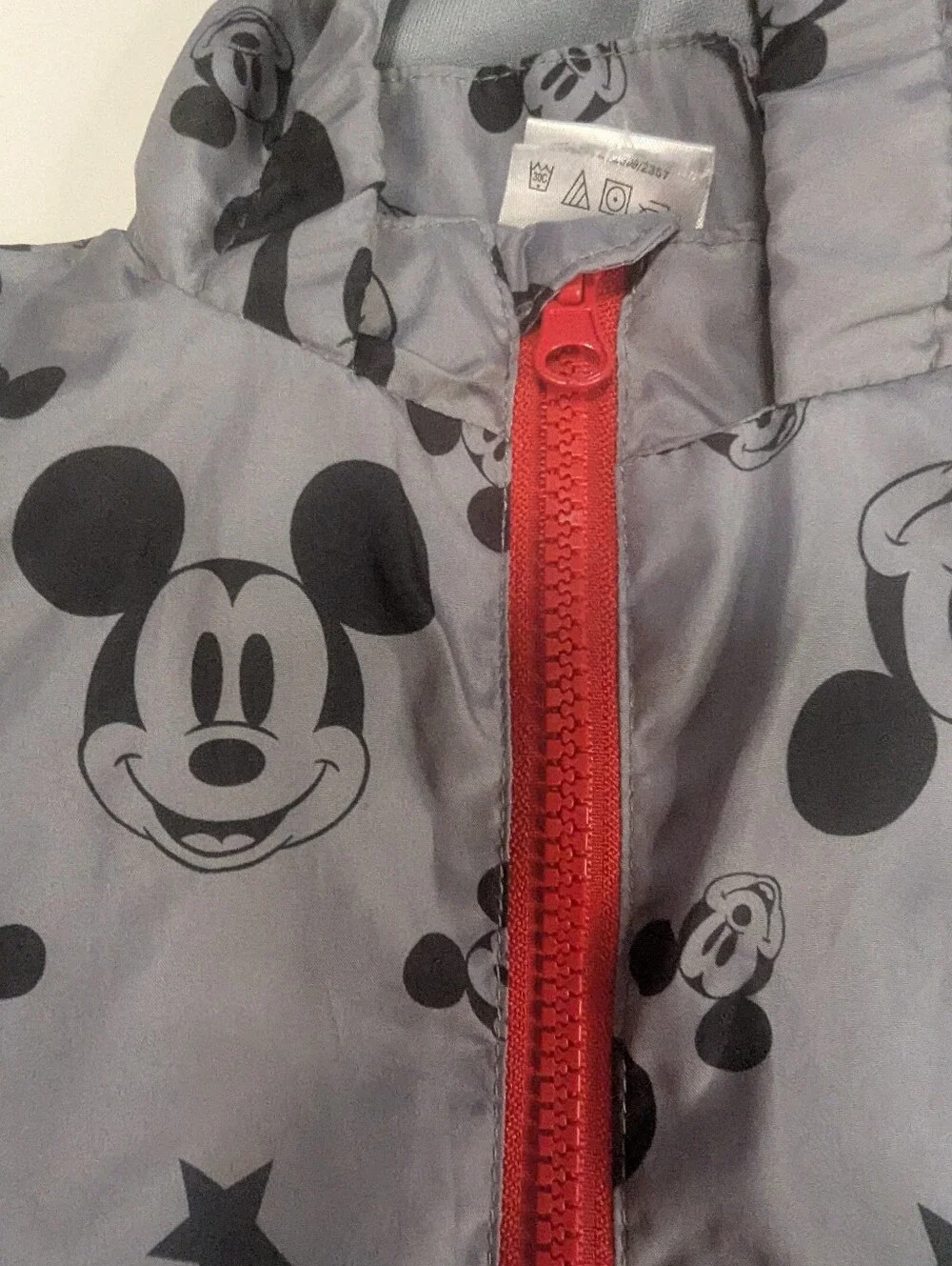 Disney Junior Mickey Mouse Jacket Windbreaker With Mickey Ears Size 12 Months